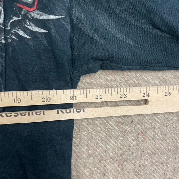 Ohio Bike Week shirt mens large Black 2000s Y2K Skull Wings Gothic Grunge - Picture 10 of 12